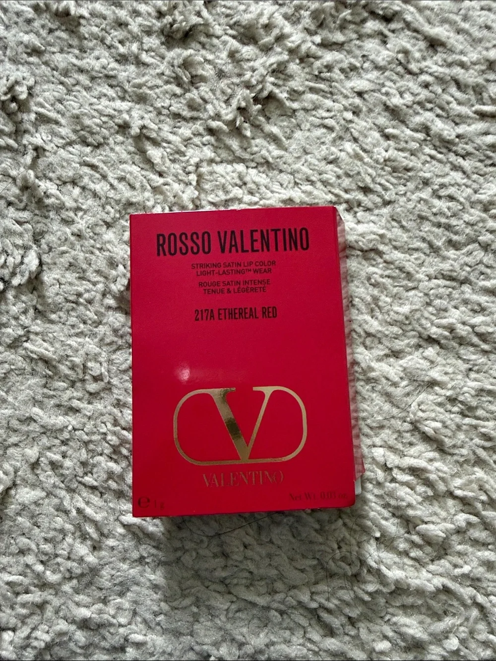 Valentino Rosso Valentino Lip Color - Ethereal Red with Gold Logo